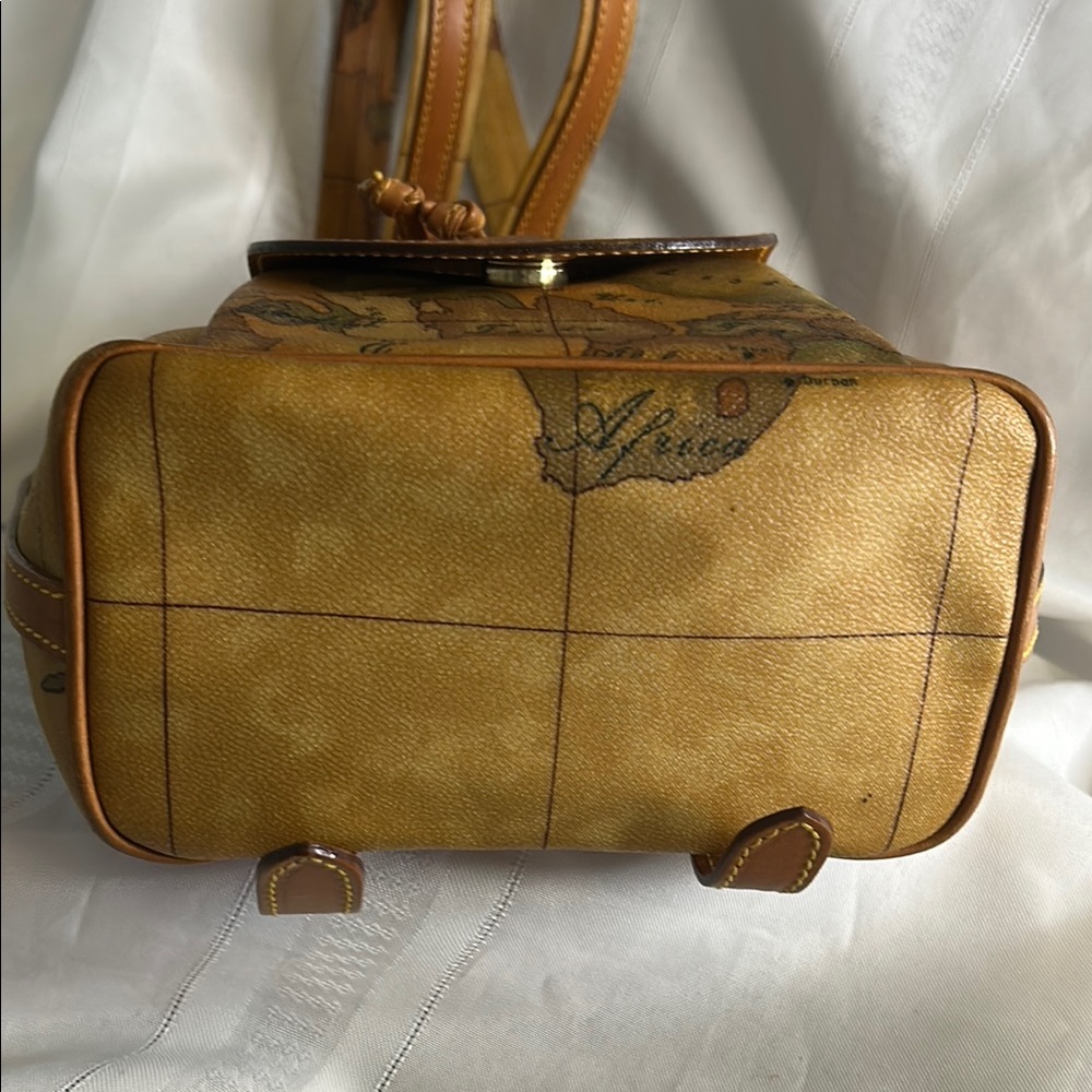 Alviero Martini 1a Classe Geo Classic Map Print Mini Backpack Vintage - Picture 5 of 13